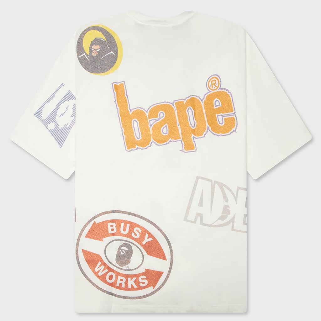 Multi Archive Motif Relaxed Fit Tee - White