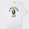 Multi Logo College Relaxed Fit Tee - White