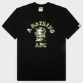 Multi Pixel Camo College Tee - Black/Green