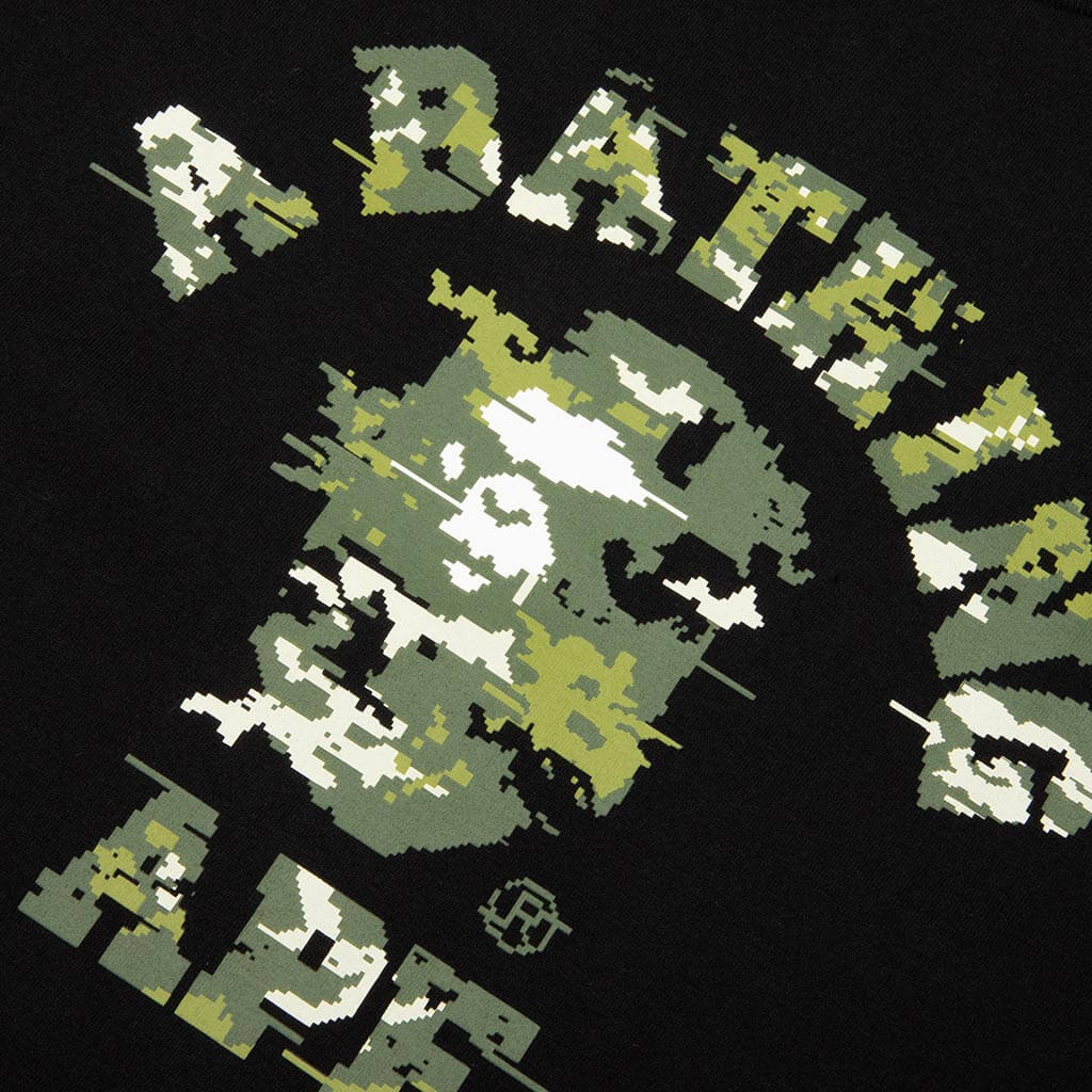 Multi Pixel Camo College Tee - Black/Green