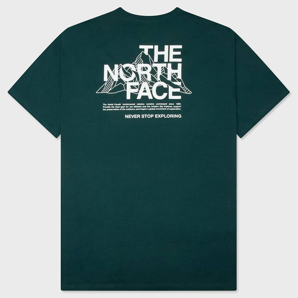 Mountain Sketch Regular S/S Tee - Pacific Teal