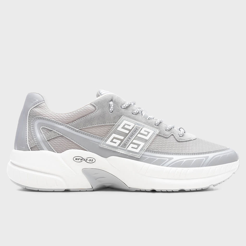 NFNTY-52 Suede and Mesh Sneakers - Light Grey