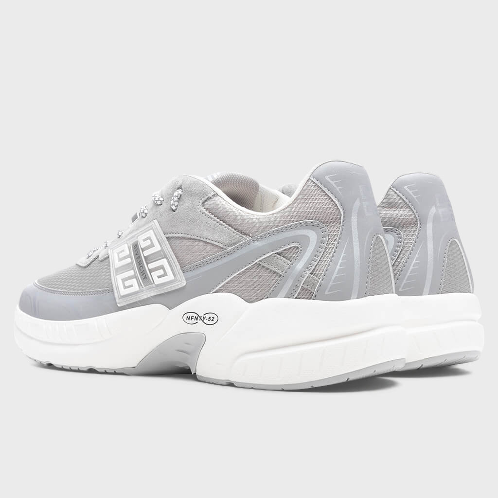 NFNTY-52 Suede and Mesh Sneakers - Light Grey
