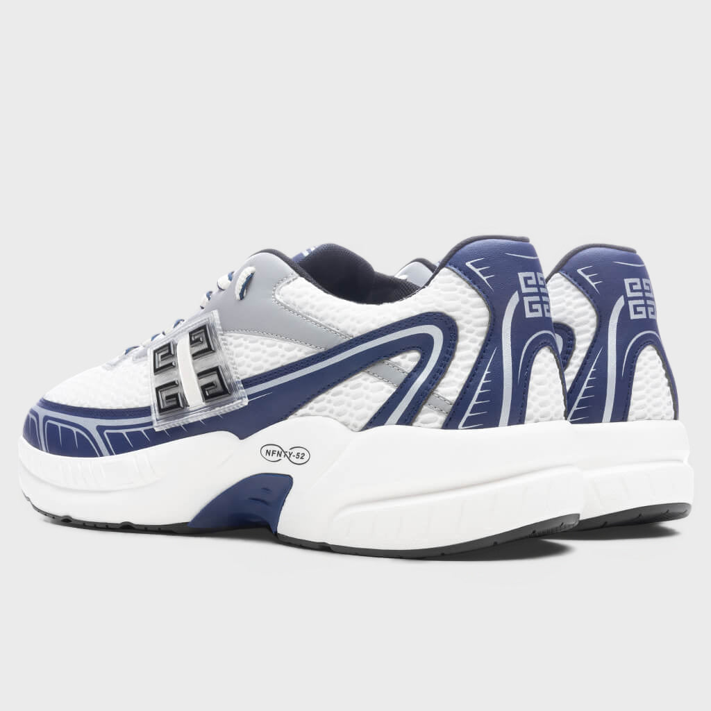 NFNTY-52 Synthetic Leather and Mesh Sneakers - Navy/ White