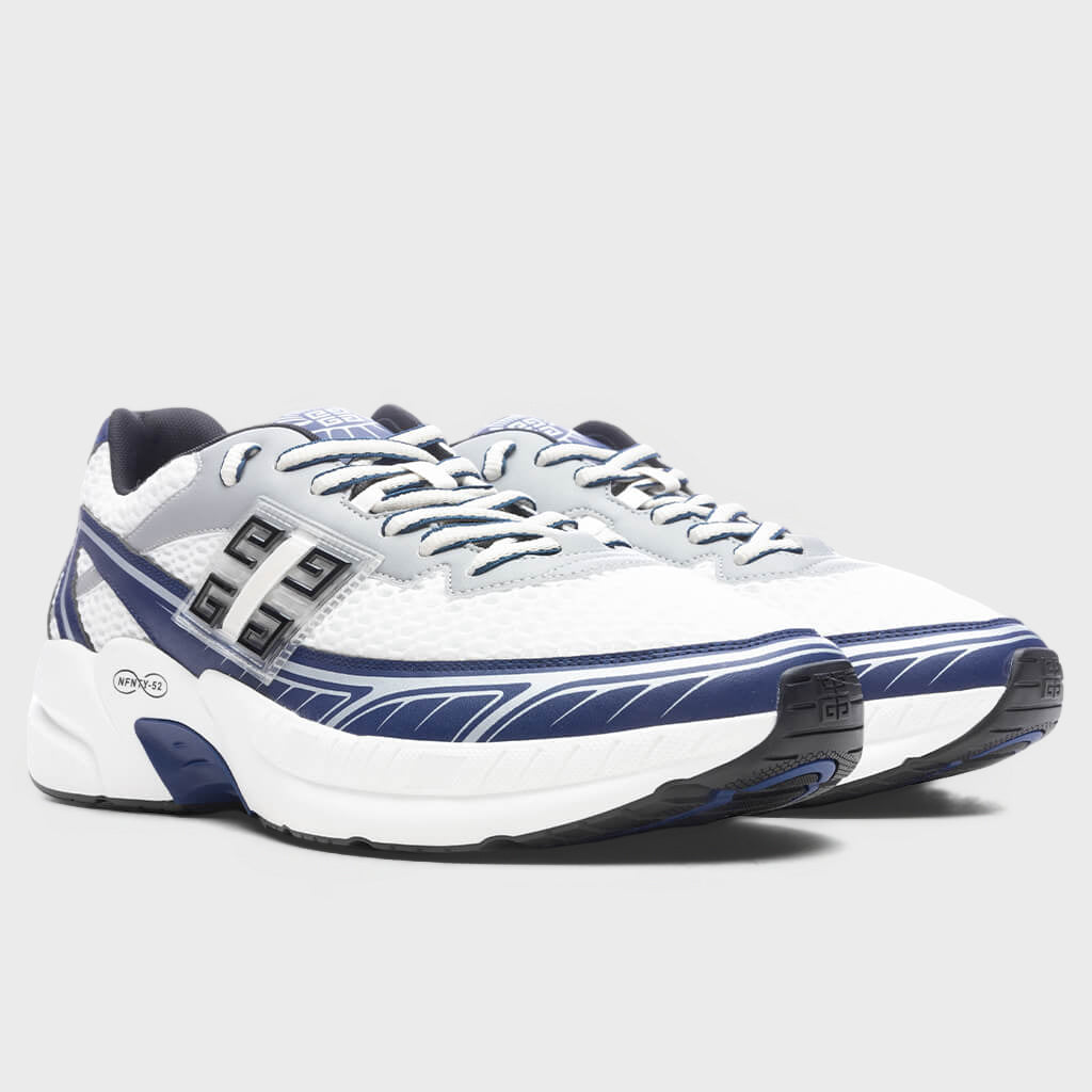 NFNTY-52 Synthetic Leather and Mesh Sneakers - Navy/ White