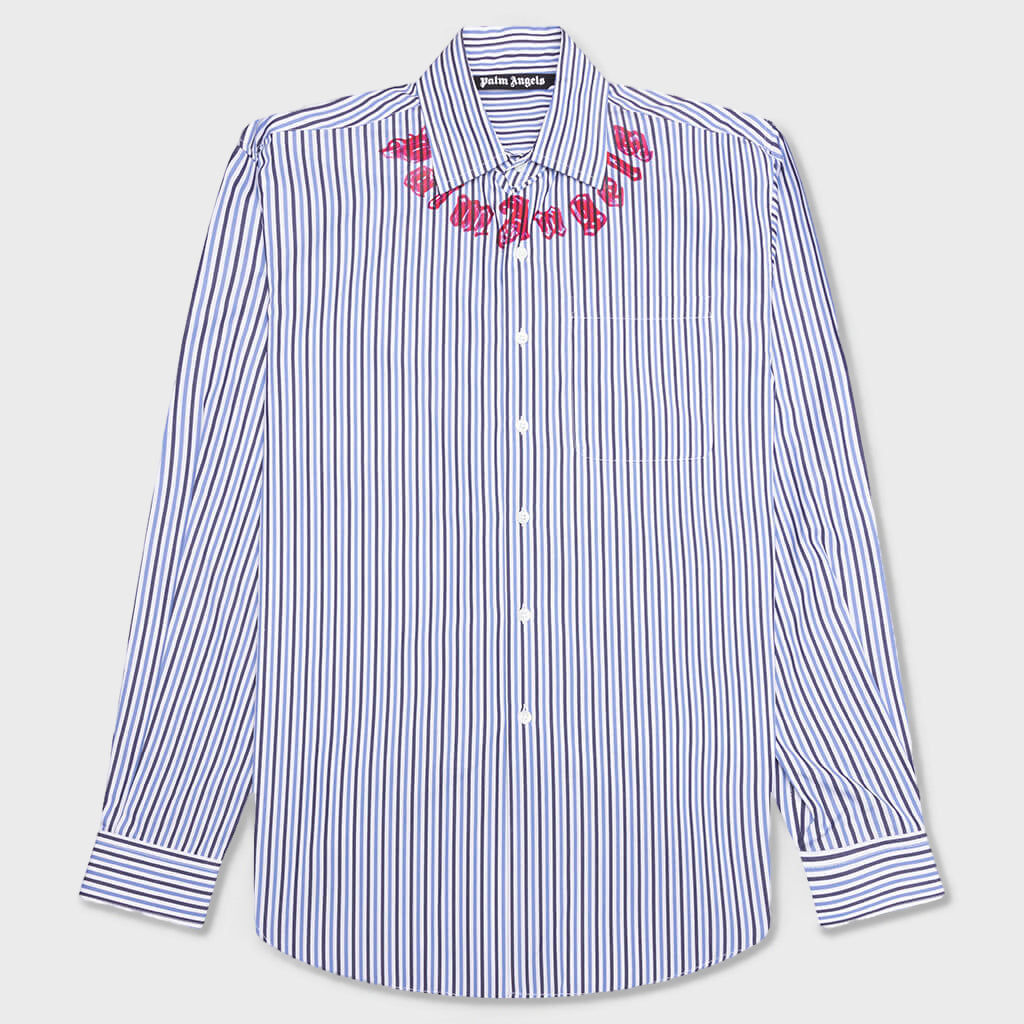 Neck Logo Neon Classic Shirt - Blue Fuchsia