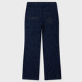 Nep Yarn Wide Leg Pant - Blue