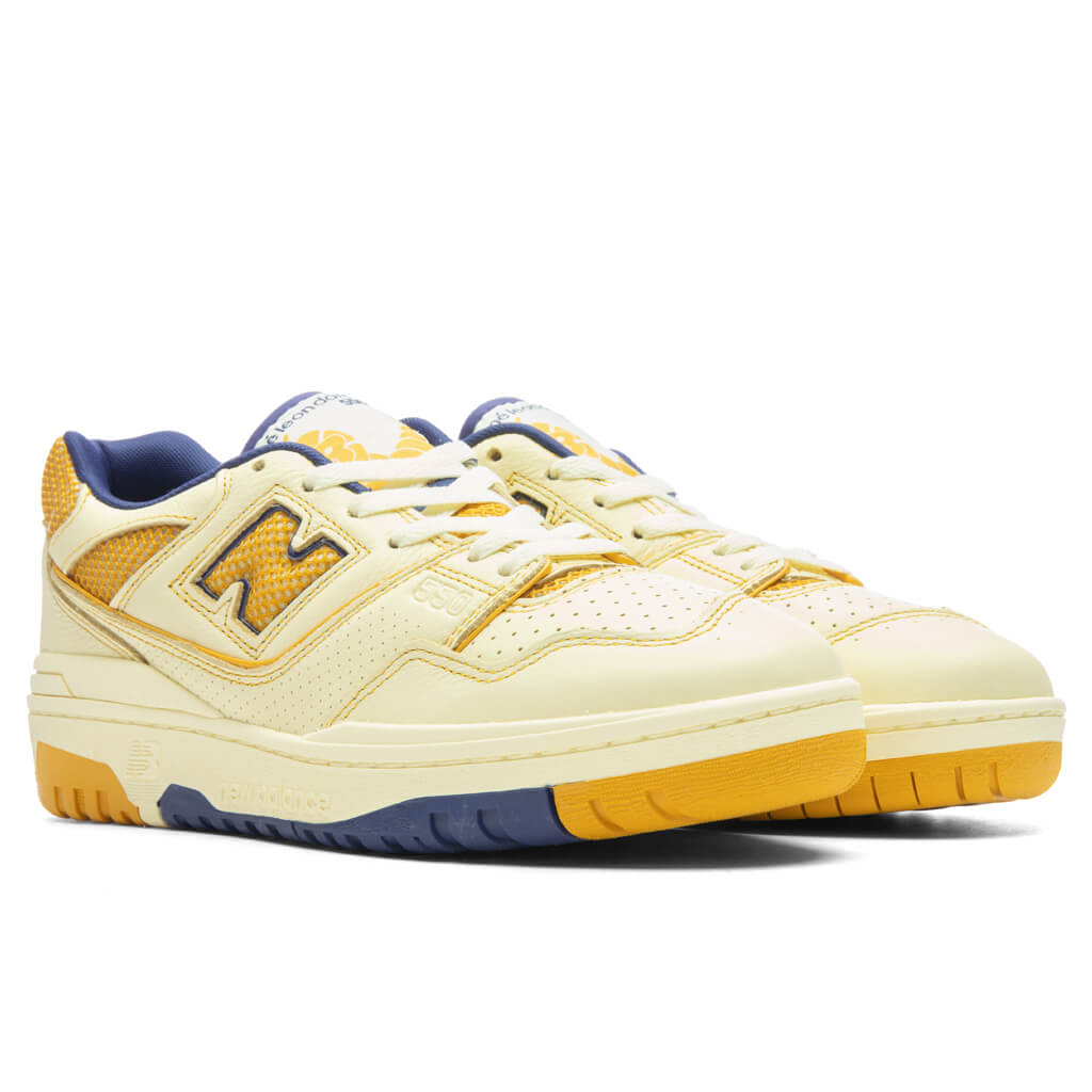 P550 Basketball Oxfords - White/Yellow