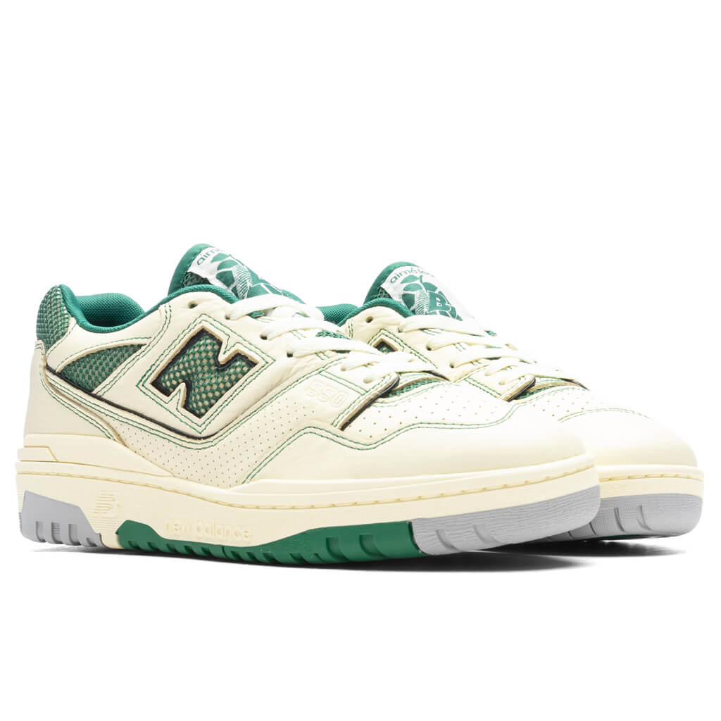P550 Basketball Oxfords - White/Green