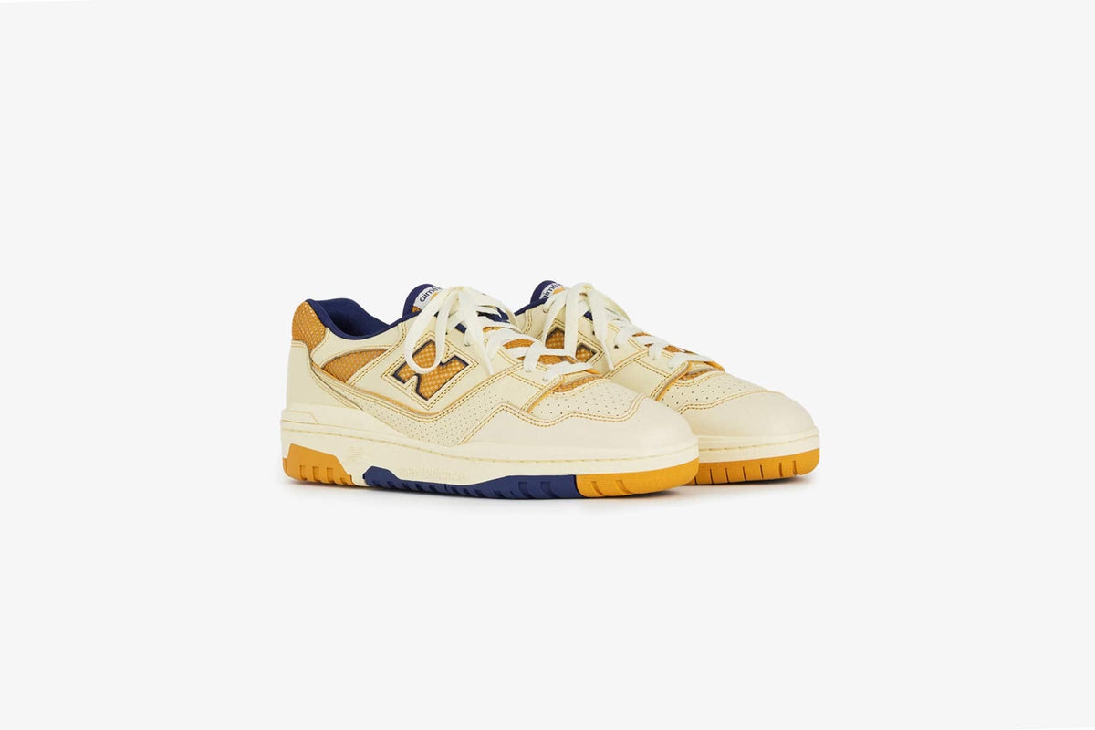 P550 Basketball Oxfords - White/Yellow