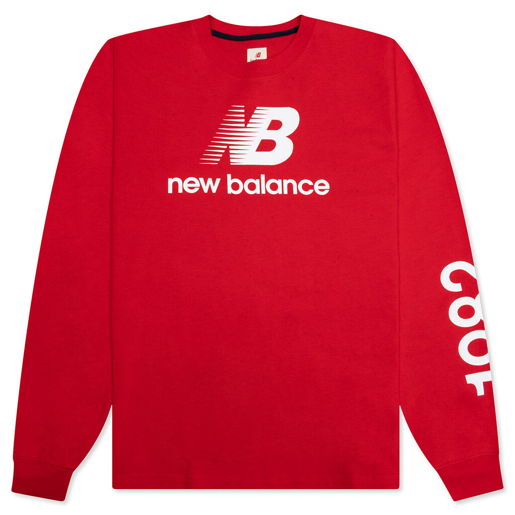 Made in USA Graphic L/S Tee - Team Red