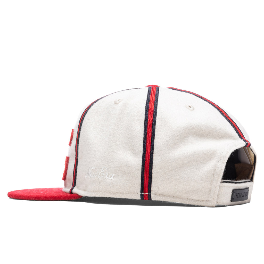 Woven "FG Hat" - Cream/Red