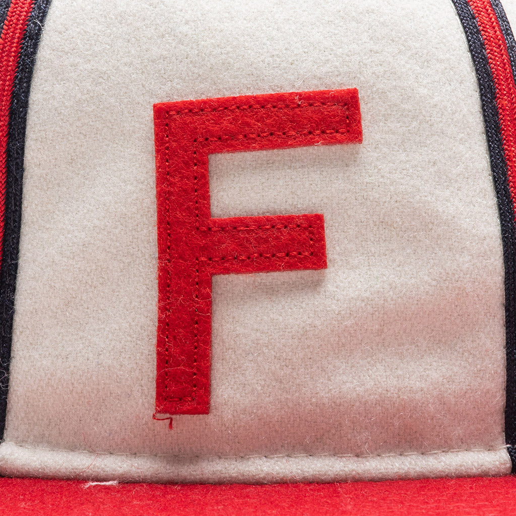 Woven "FG Hat" - Cream/Red