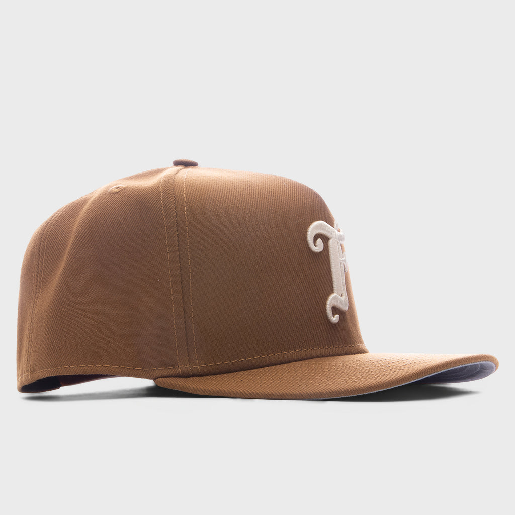 9FIFTY Curved A-Frame Old English F Snapback - Toasted Peanut