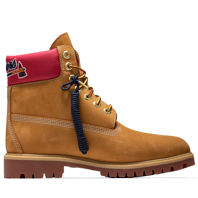 New Era x Timberland Atlanta Braves 6" Lace Up Waterproof Boot - Wheat