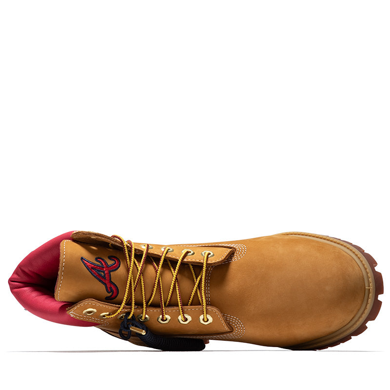 New Era x Timberland Atlanta Braves 6" Lace Up Waterproof Boot - Wheat