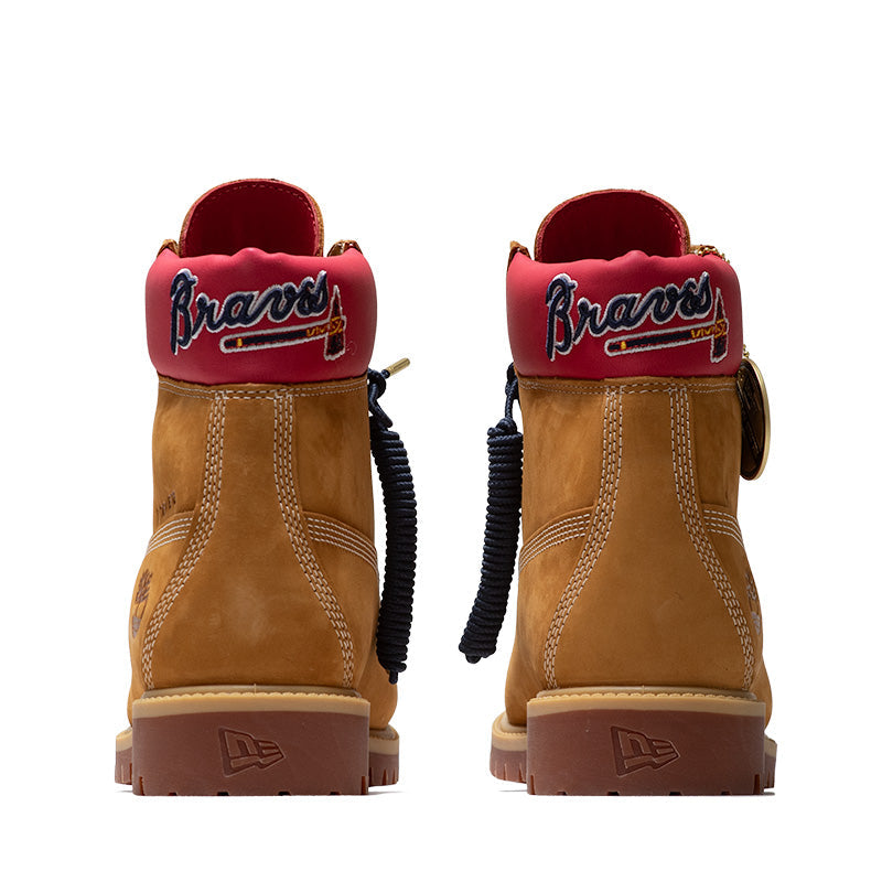 New Era x Timberland Atlanta Braves 6" Lace Up Waterproof Boot - Wheat