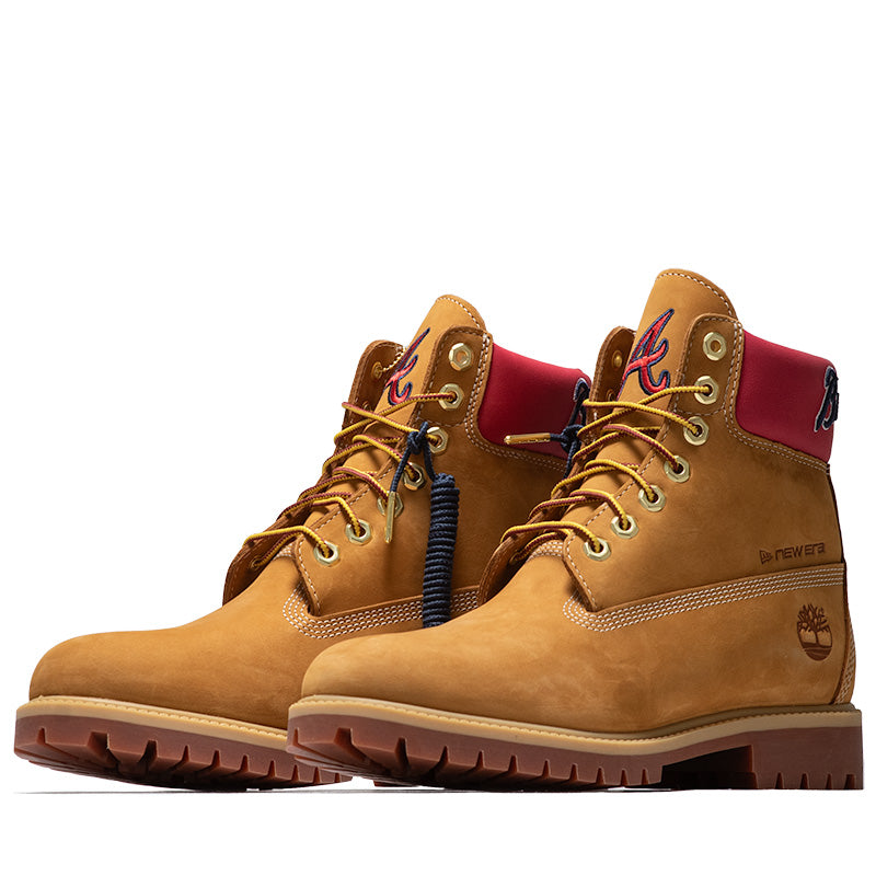 New Era x Timberland Atlanta Braves 6" Lace Up Waterproof Boot - Wheat