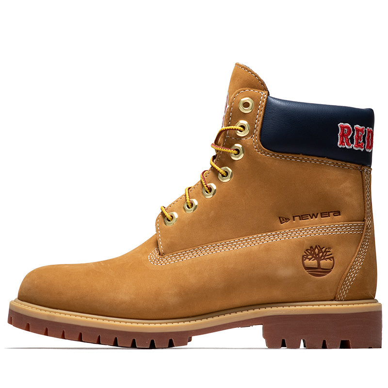 New Era x Timberland Boston Red Sox 6" Lace Up Waterproof Boot - Wheat
