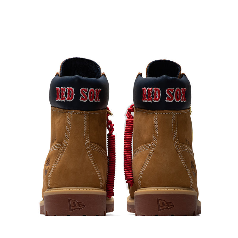 New Era x Timberland Boston Red Sox 6" Lace Up Waterproof Boot - Wheat