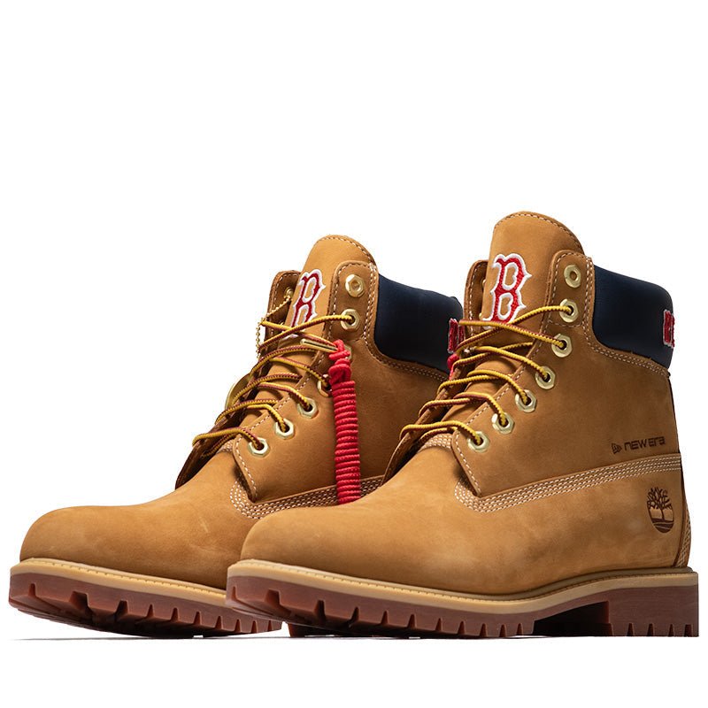 New Era x Timberland Boston Red Sox 6" Lace Up Waterproof Boot - Wheat