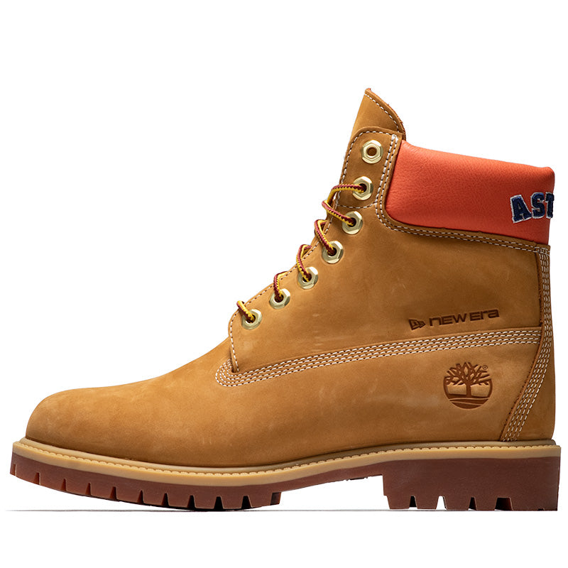 New Era x Timberland Houston Astros 6" Lace Up Waterproof Boot - Wheat