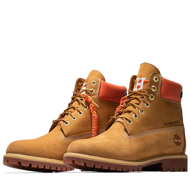 New Era x Timberland Houston Astros 6" Lace Up Waterproof Boot - Wheat