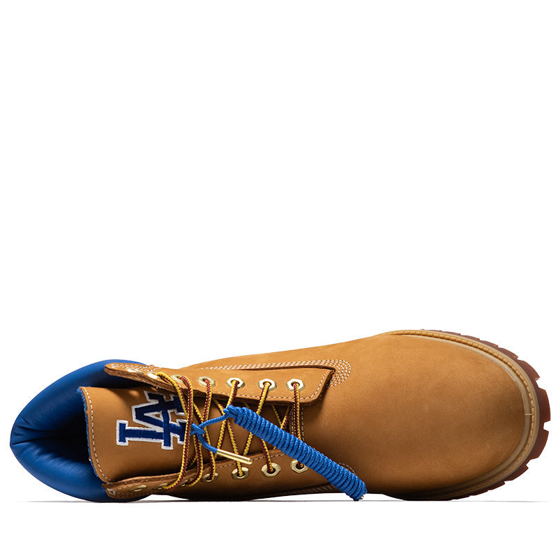 New Era x Timberland Los Angeles Dodgers 6" Lace Up Waterproof Boot - Wheat
