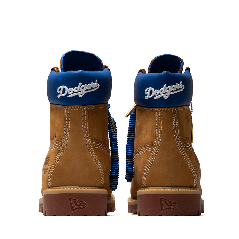 New Era x Timberland Los Angeles Dodgers 6" Lace Up Waterproof Boot - Wheat