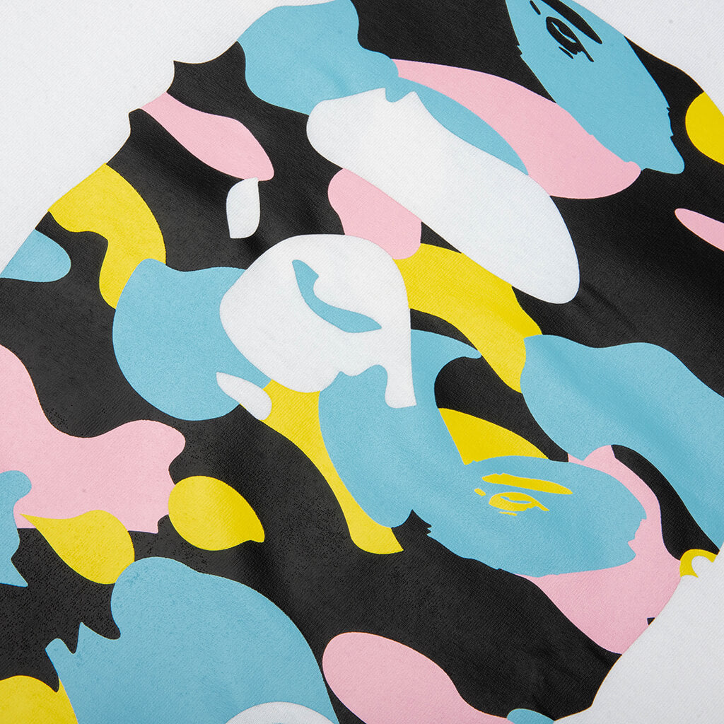 New Multi Camo Big Ape Head Tee - White