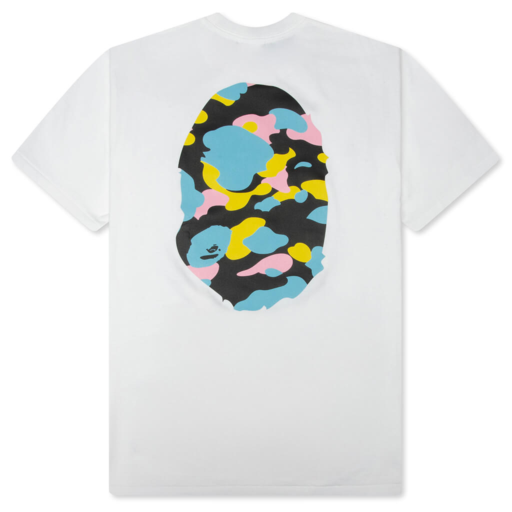 New Multi Camo Big Ape Head Tee - White