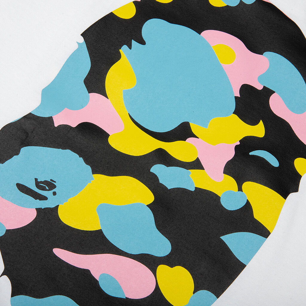 New Multi Camo Big Ape Head Tee - White