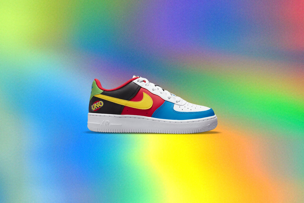 Air Force 1 LV8 (GS) - White/Yellow Zest/University Red