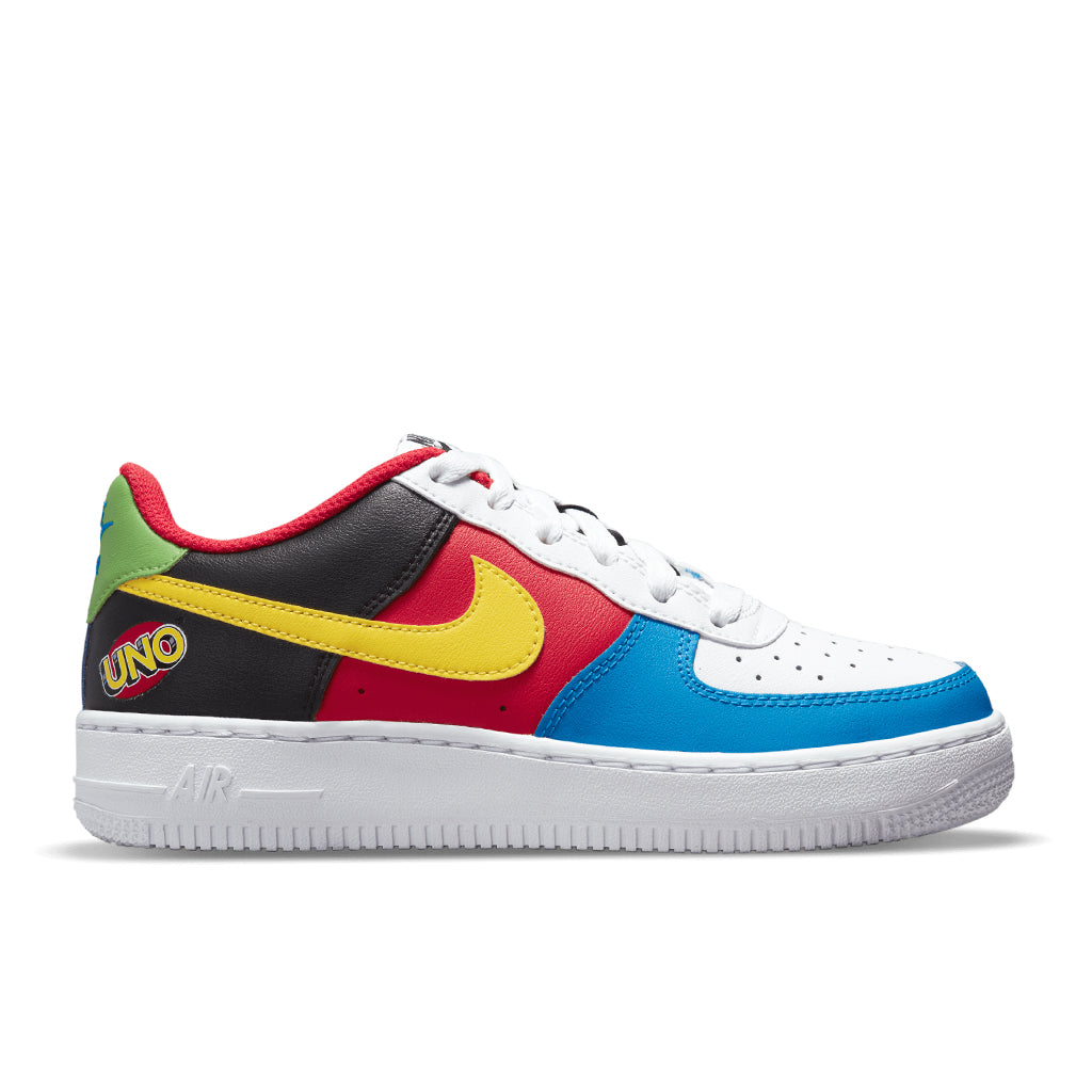 Air Force 1 LV8 (GS) - White/Yellow Zest/University Red
