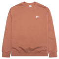 Sportswear Club Fleece Crew - Mineral Clay/White