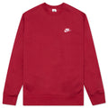 Sportswear Club Fleece Crew - Pomegranate/White