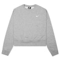 Women's Sportswear Essentials Fleece Crew - Dark Grey Heather/White