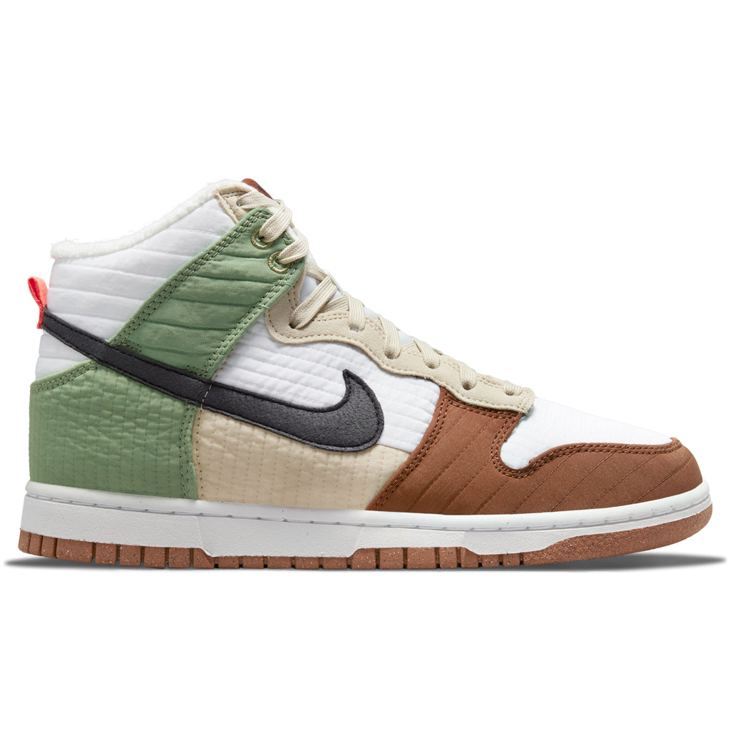 Women's Dunk High LX - Summit White/Black/Oil Green