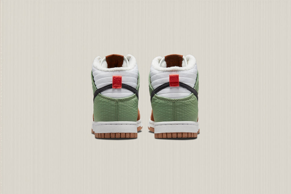 Women's Dunk High LX - Summit White/Black/Oil Green