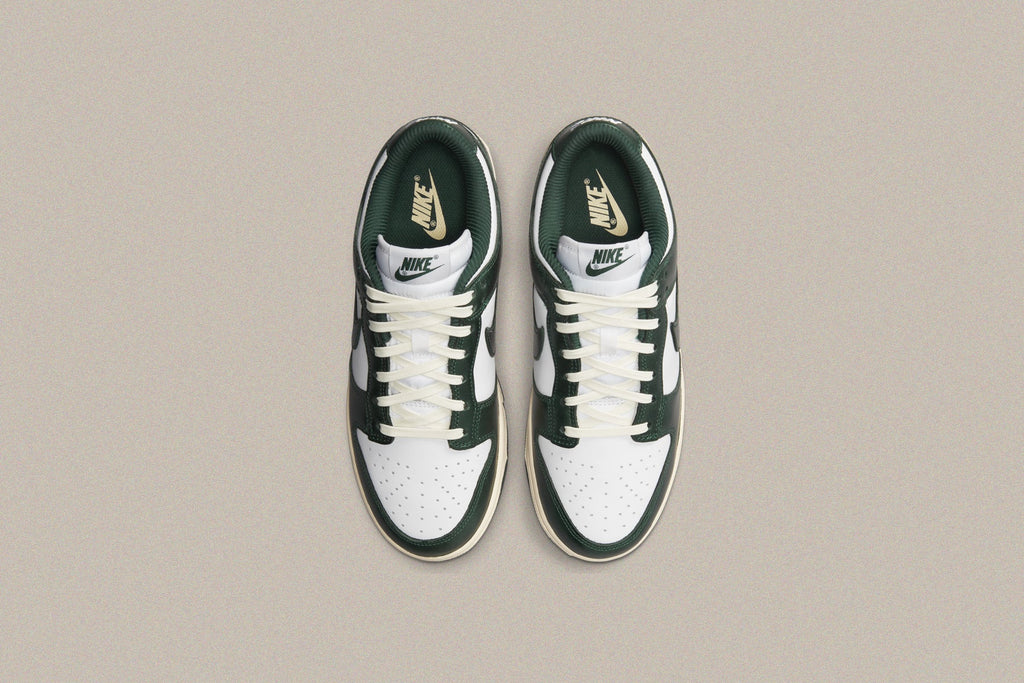 Women's Dunk Low `Vintage Green` - White/Pro Green/Coconut Milk