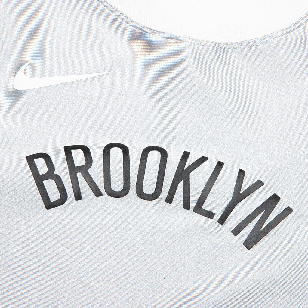 Brooklyn Nets Women's L/S Jersey - Light Smoke Grey