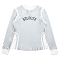 Brooklyn Nets Women's L/S Jersey - Light Smoke Grey