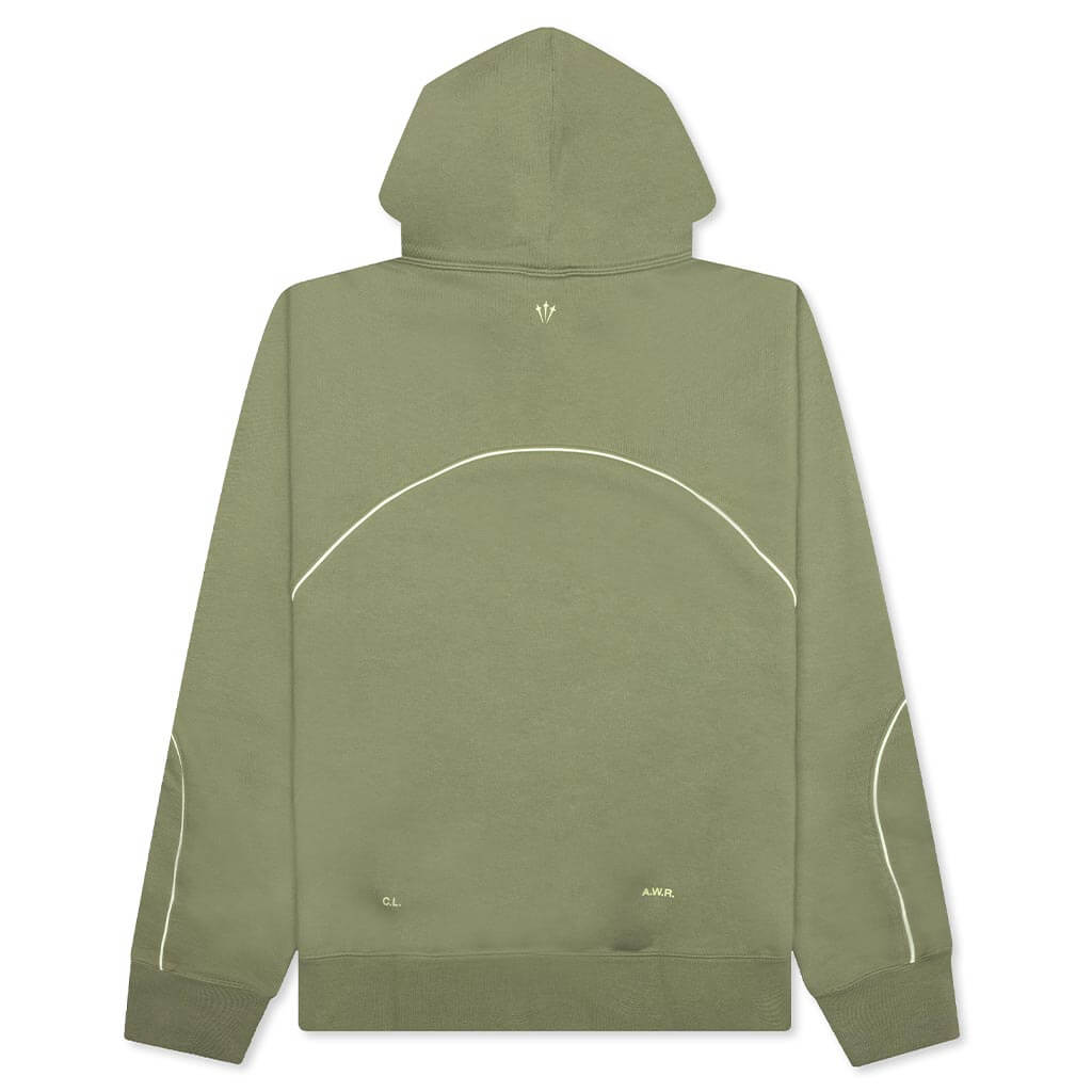 NRG Cs Hoodie Fleece - Oil Green/Light Liquid Lime