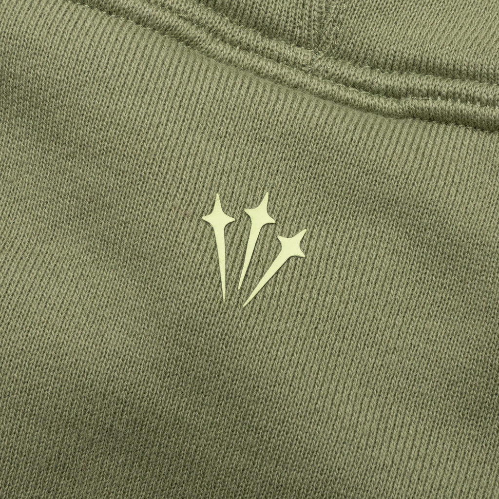 NRG Cs Hoodie Fleece - Oil Green/Light Liquid Lime