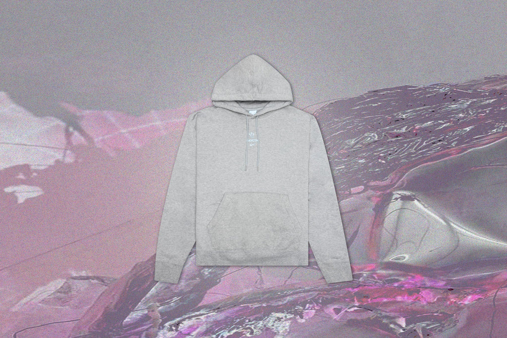 Basketball Hoodie - Dark Grey Heather/Cobalt Tint