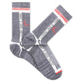Socks - Grey/Total Crimson