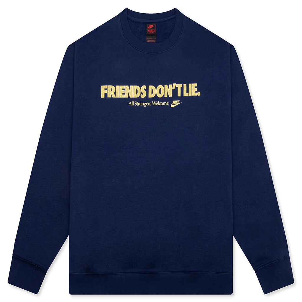 Fleece Crew - Midnight Navy/Soft Yellow