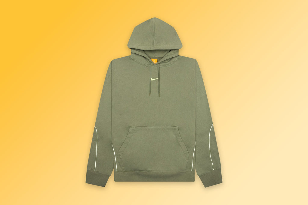 NRG Cs Hoodie Fleece - Oil Green/Light Liquid Lime