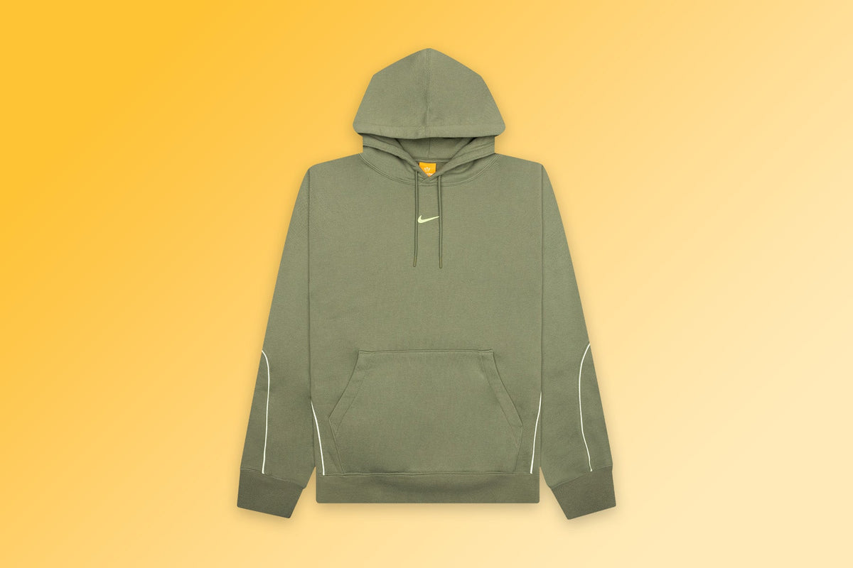 NRG Cs Hoodie Fleece - Oil Green/Light Liquid Lime