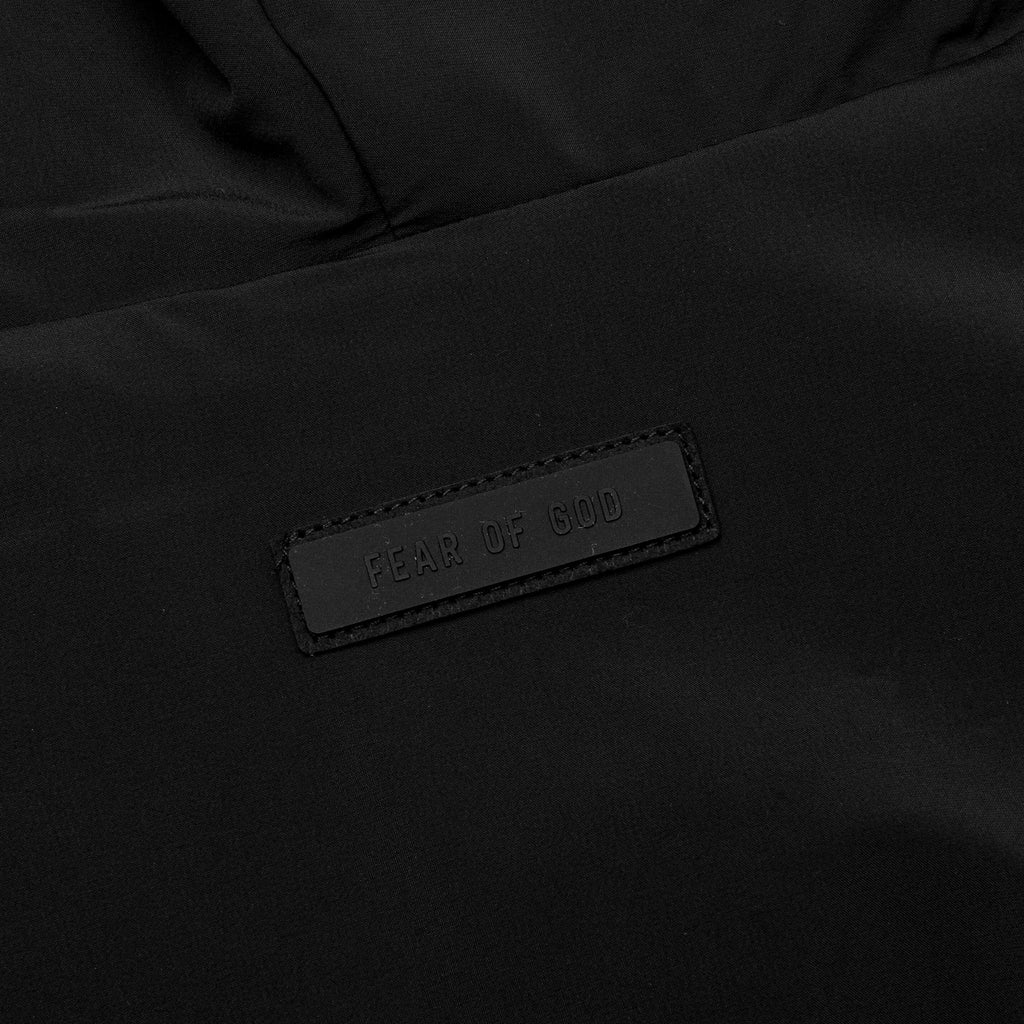 Nylon Fleece Hooded Sweater - Jet Black